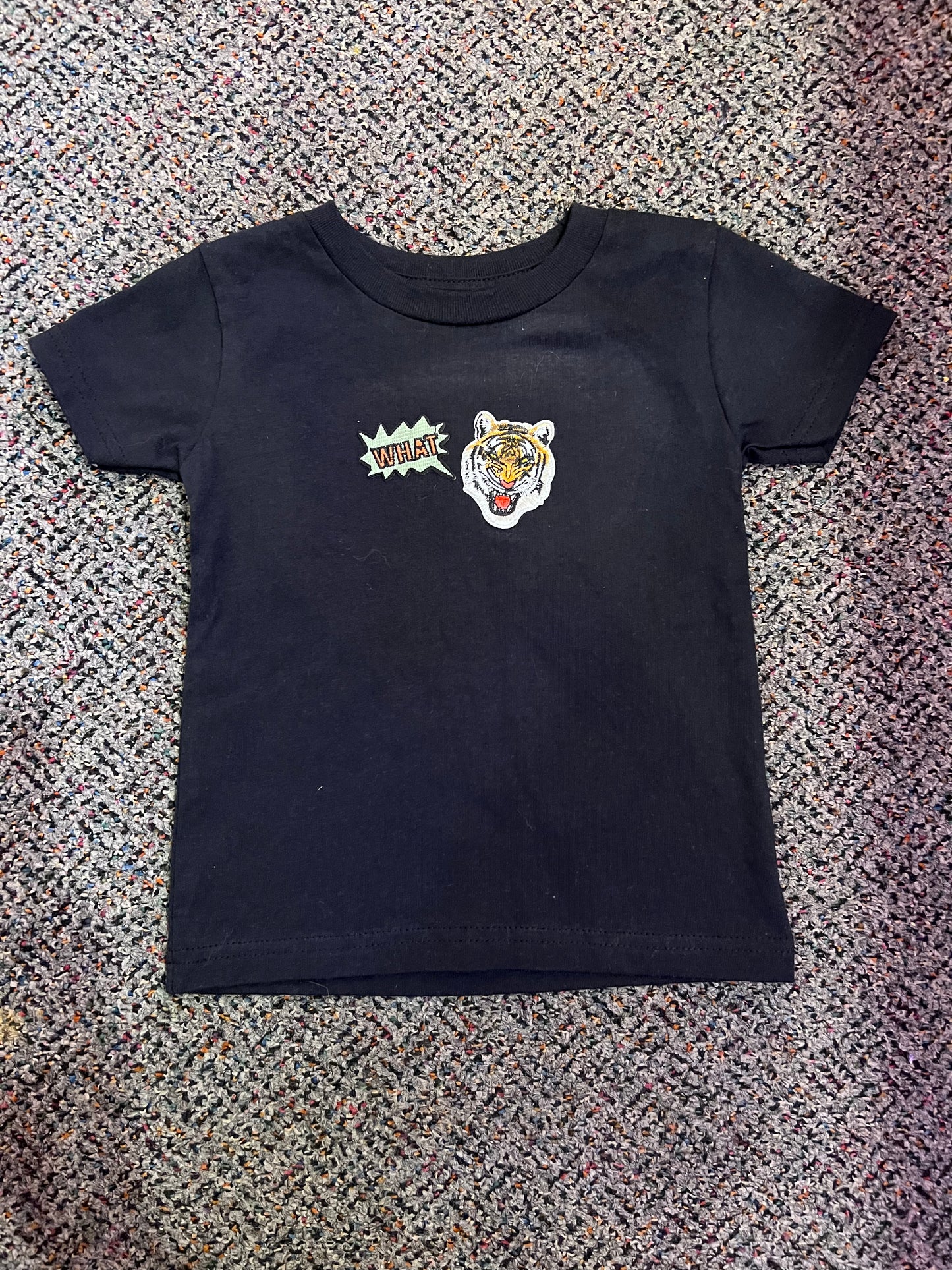 [URL] Blk Tiger WHAT Patch T-Shirt