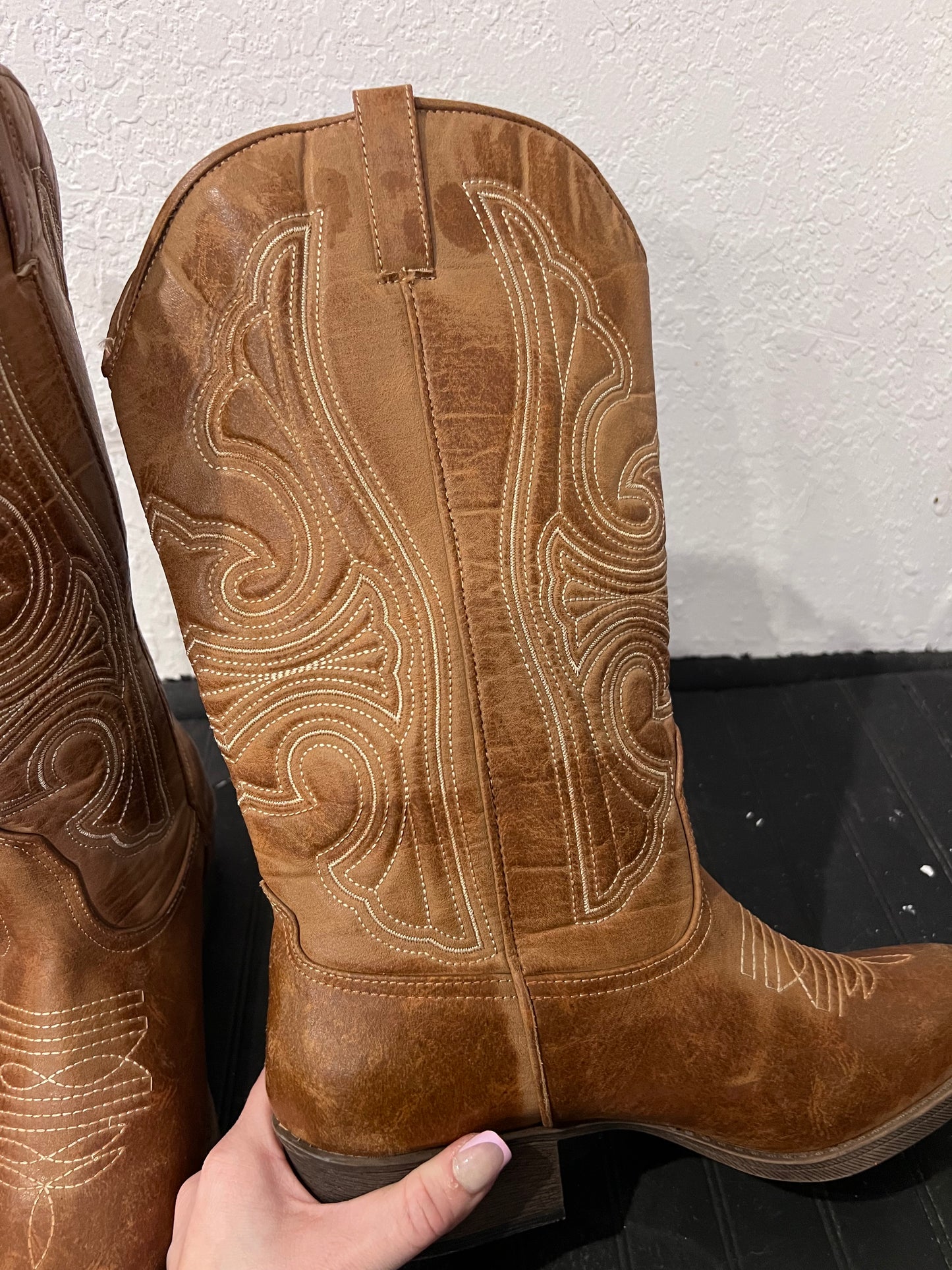 Brown Leather Cowboy Boots
