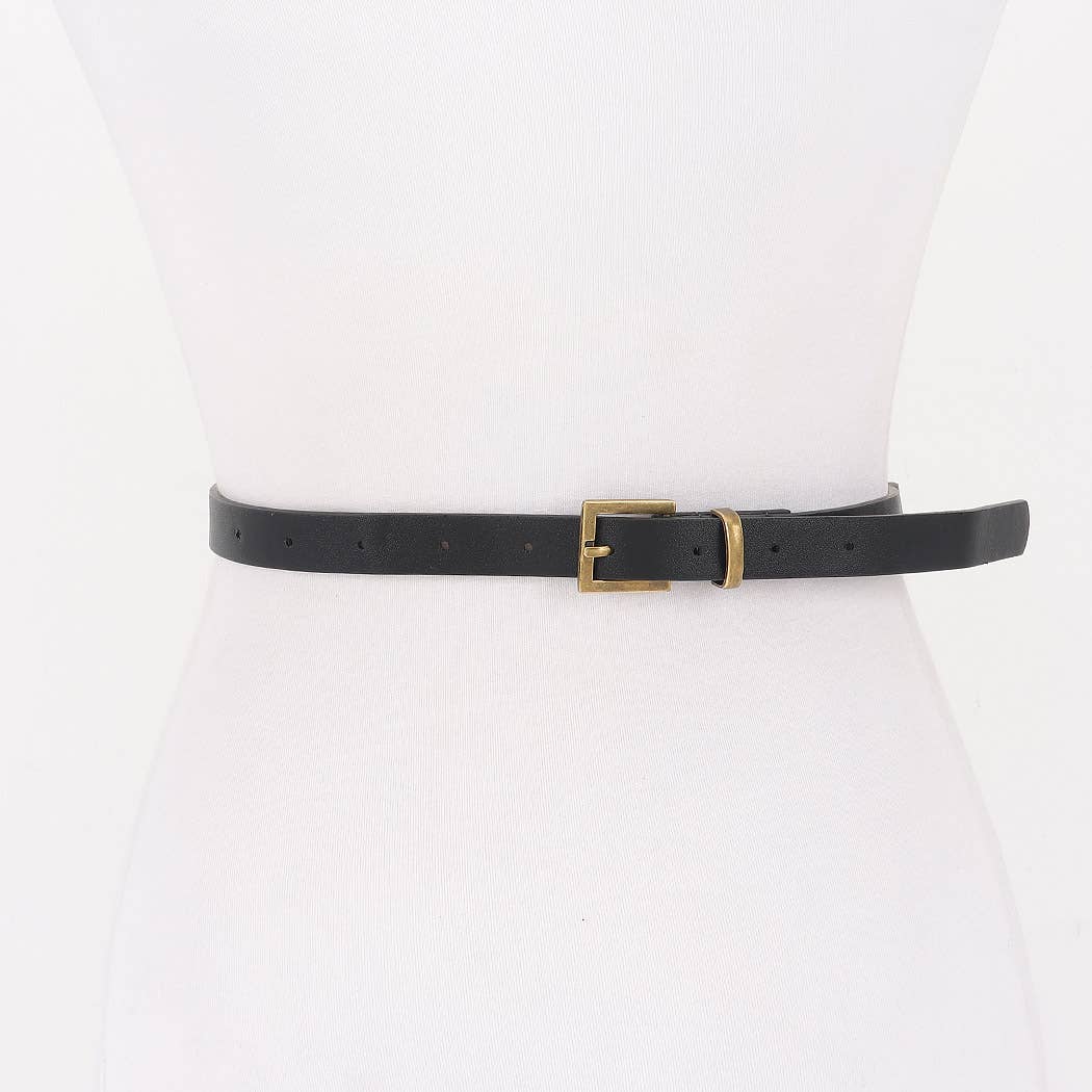 Faux Leather Multi Metal Belt