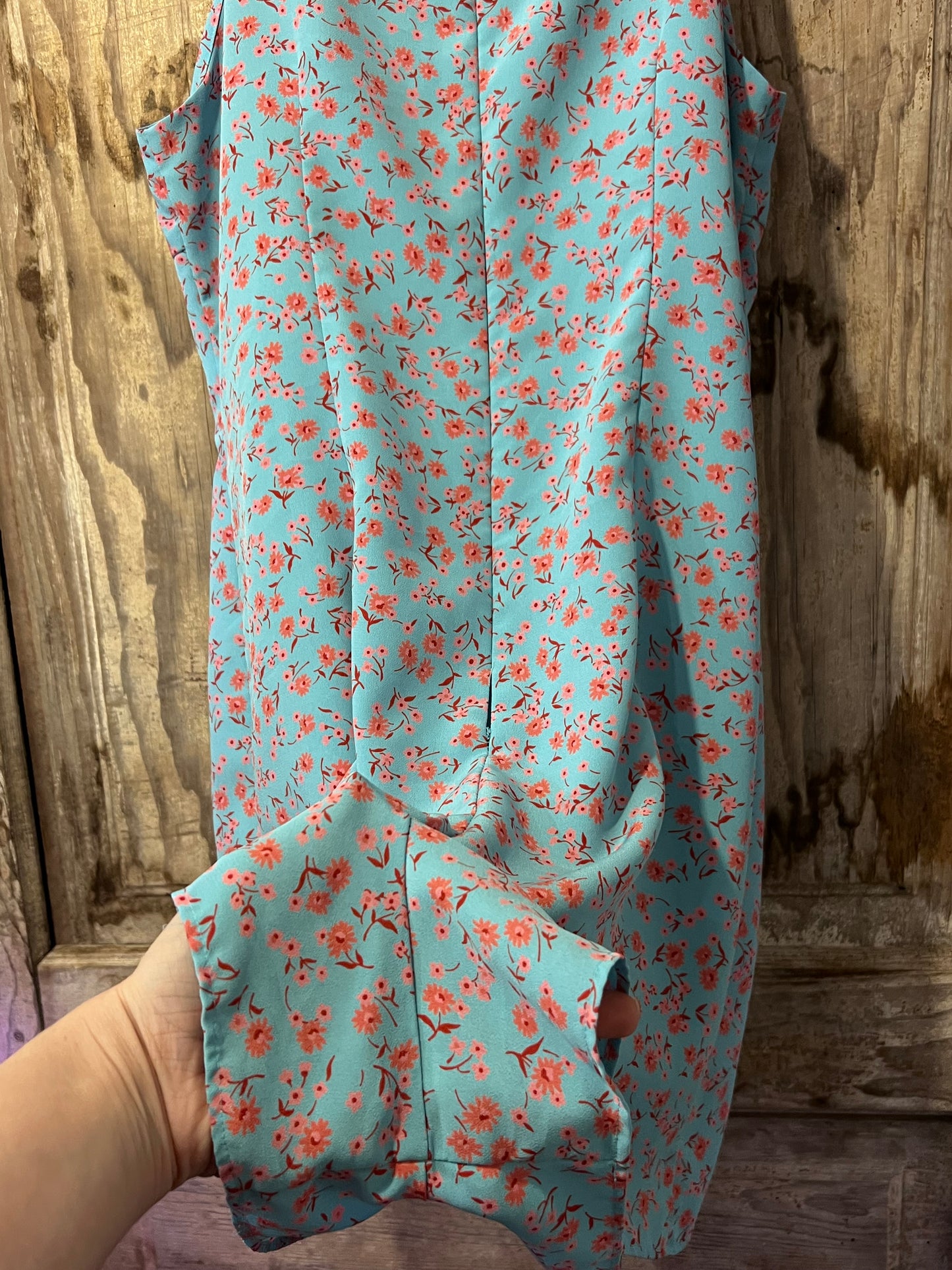 Express Baby Blue Floral Romper