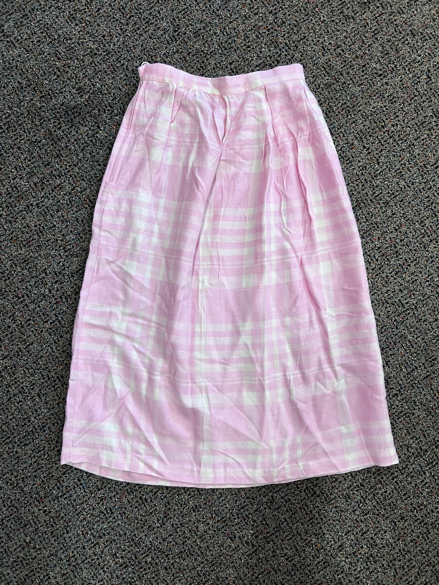 VTG Jessica Scott Pink Plaid Skirt