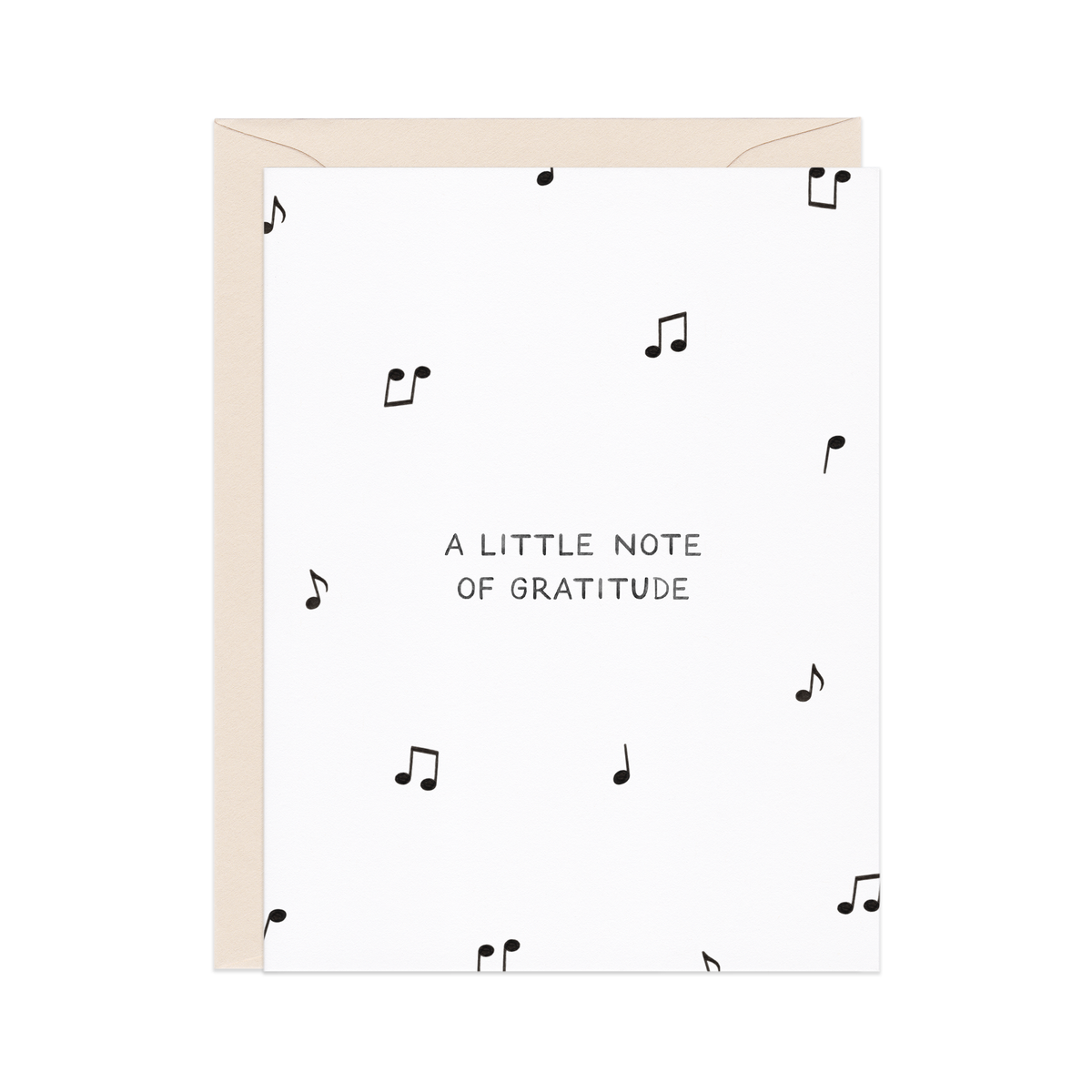 A Little Note Of Gratitude Music Thank You Card
