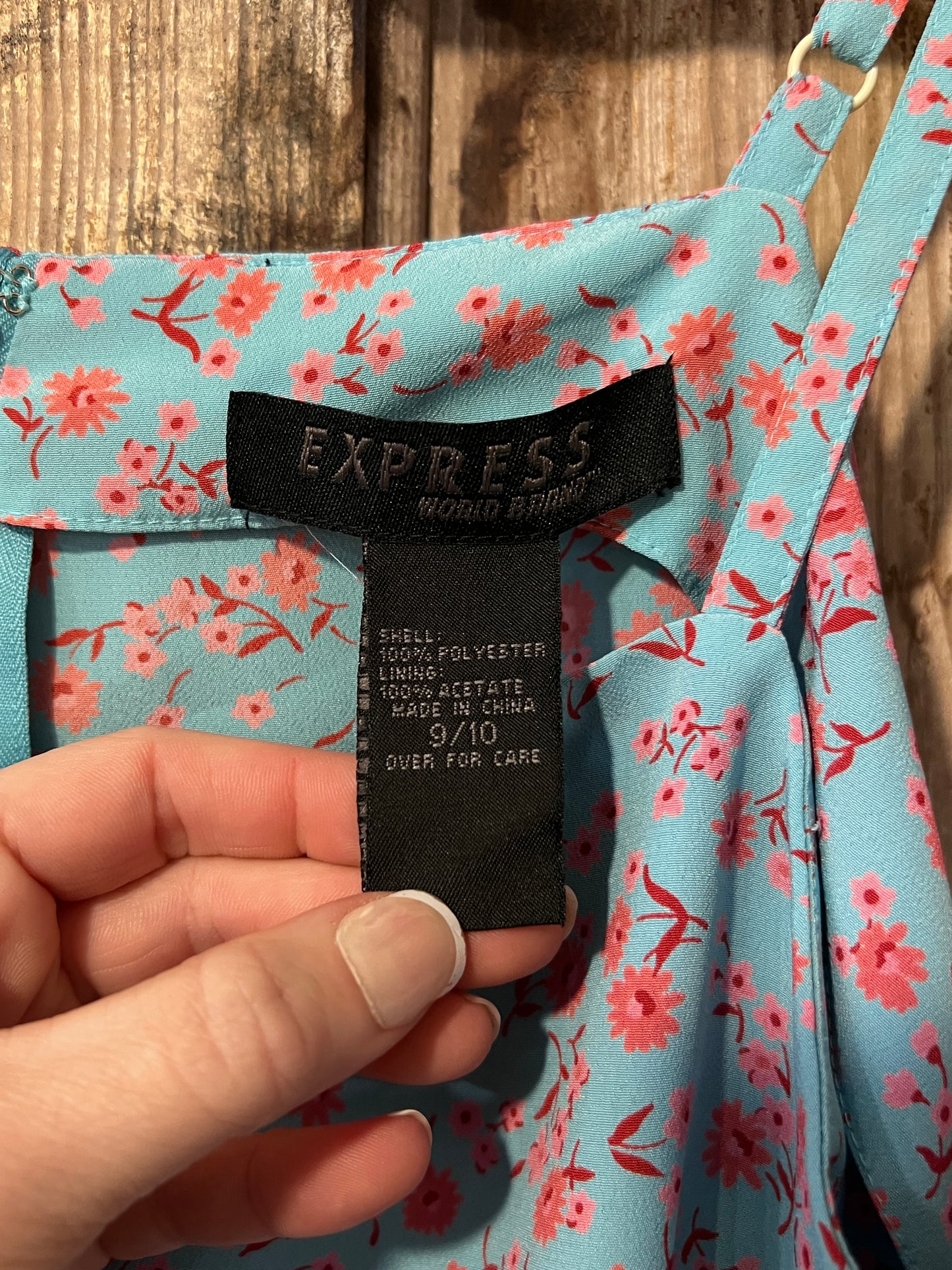 Express Baby Blue Floral Romper