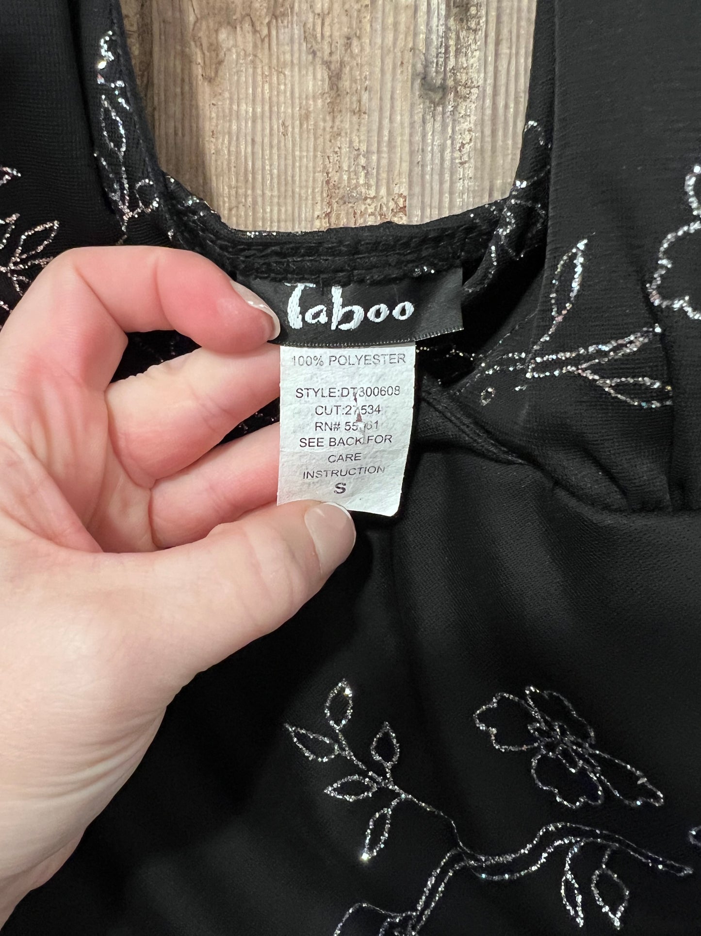 Vintage Taboo Y2K Black Sparkly Dress