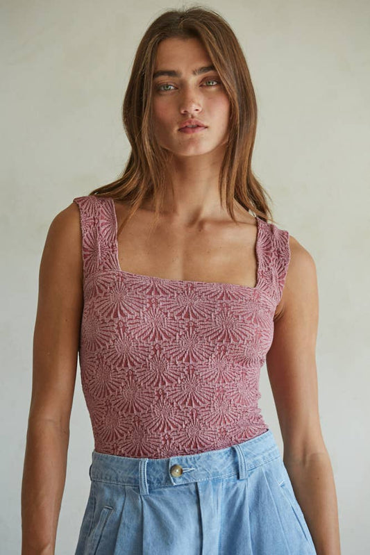 Knit Modal Jacquard Tank