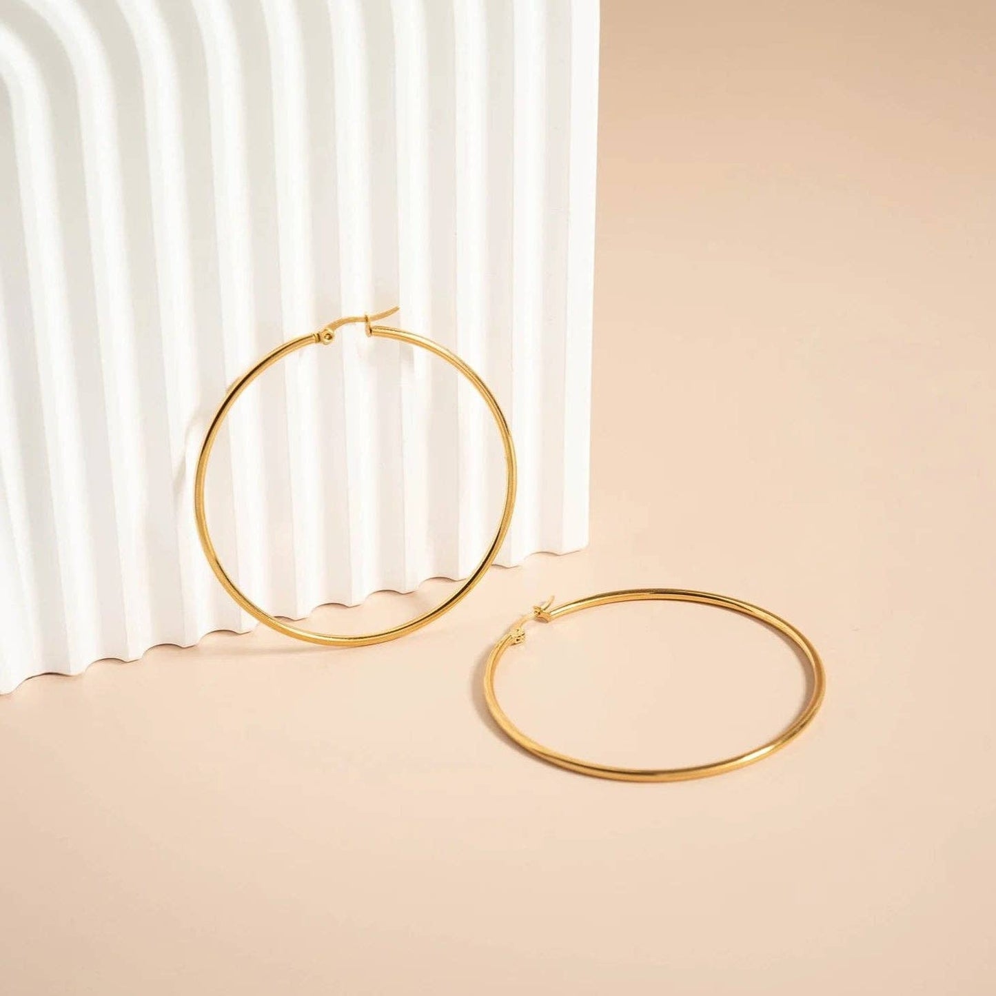 Round Tube Hoop Earrings