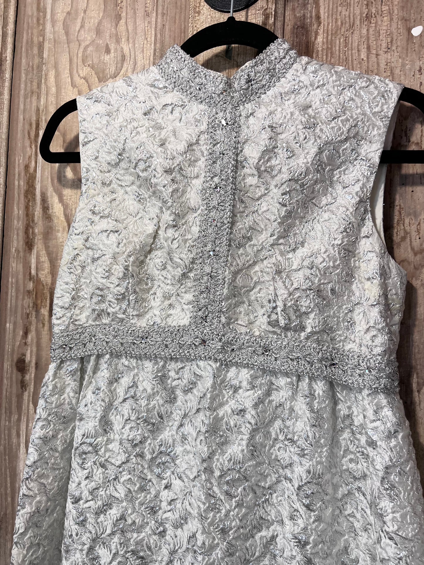 70's Sparkly High Neck Sleeveless Dress