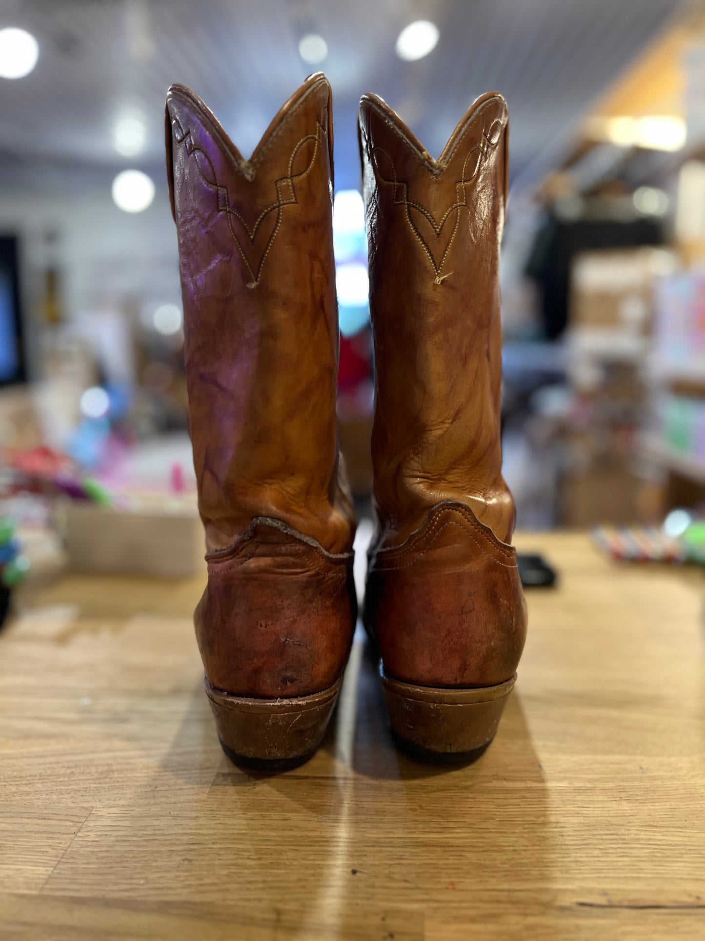 VTG BRWN Leather Cowboy boots