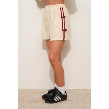 Velvet Bow Sweat Shorts