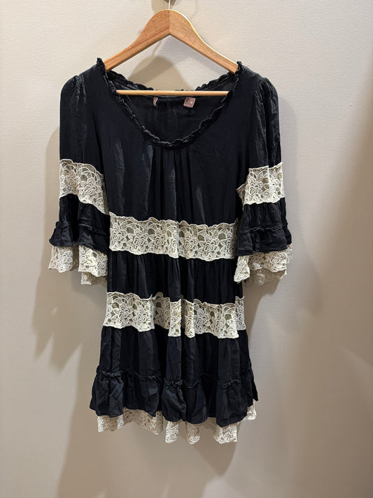 Lace Striped Dress