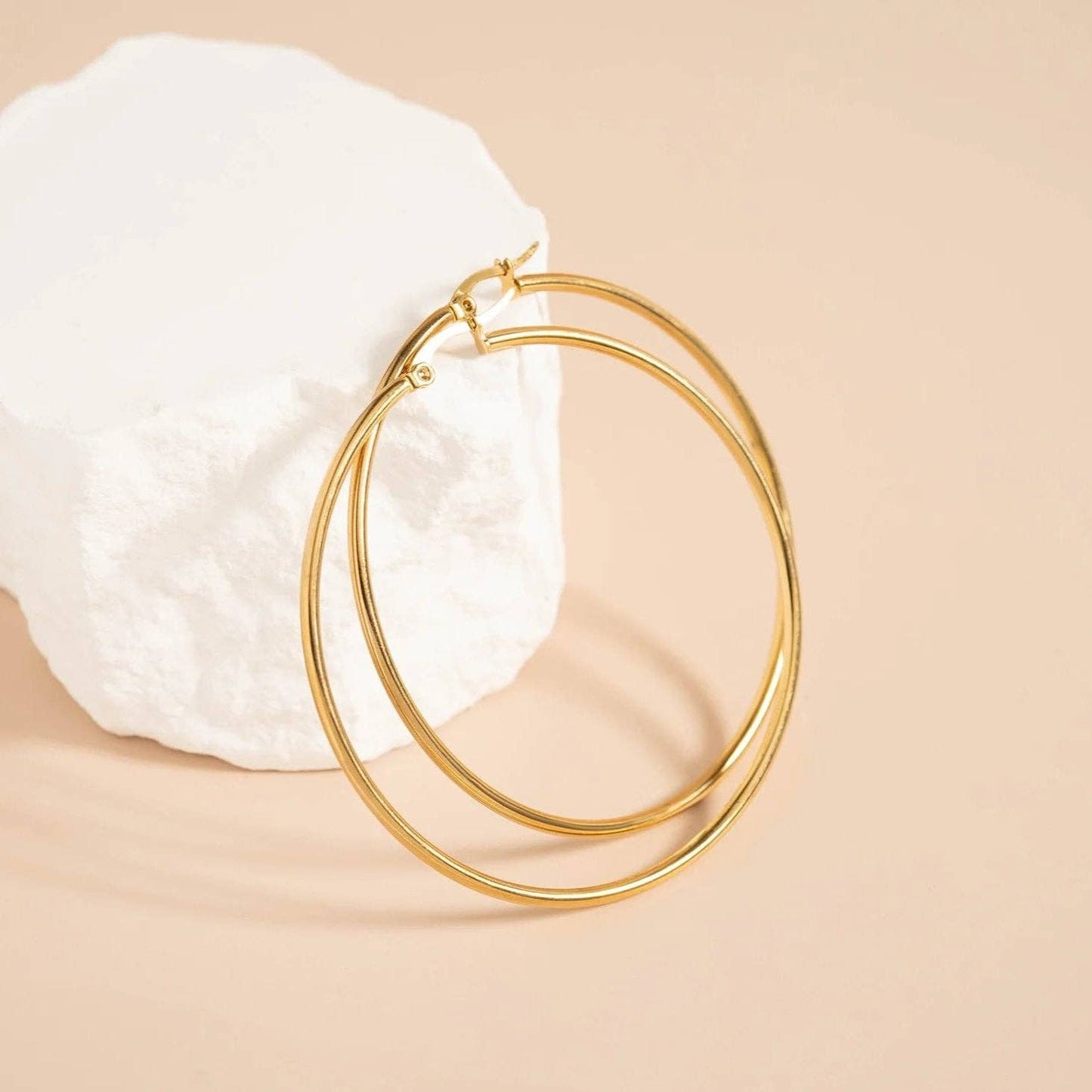 Round Tube Hoop Earrings