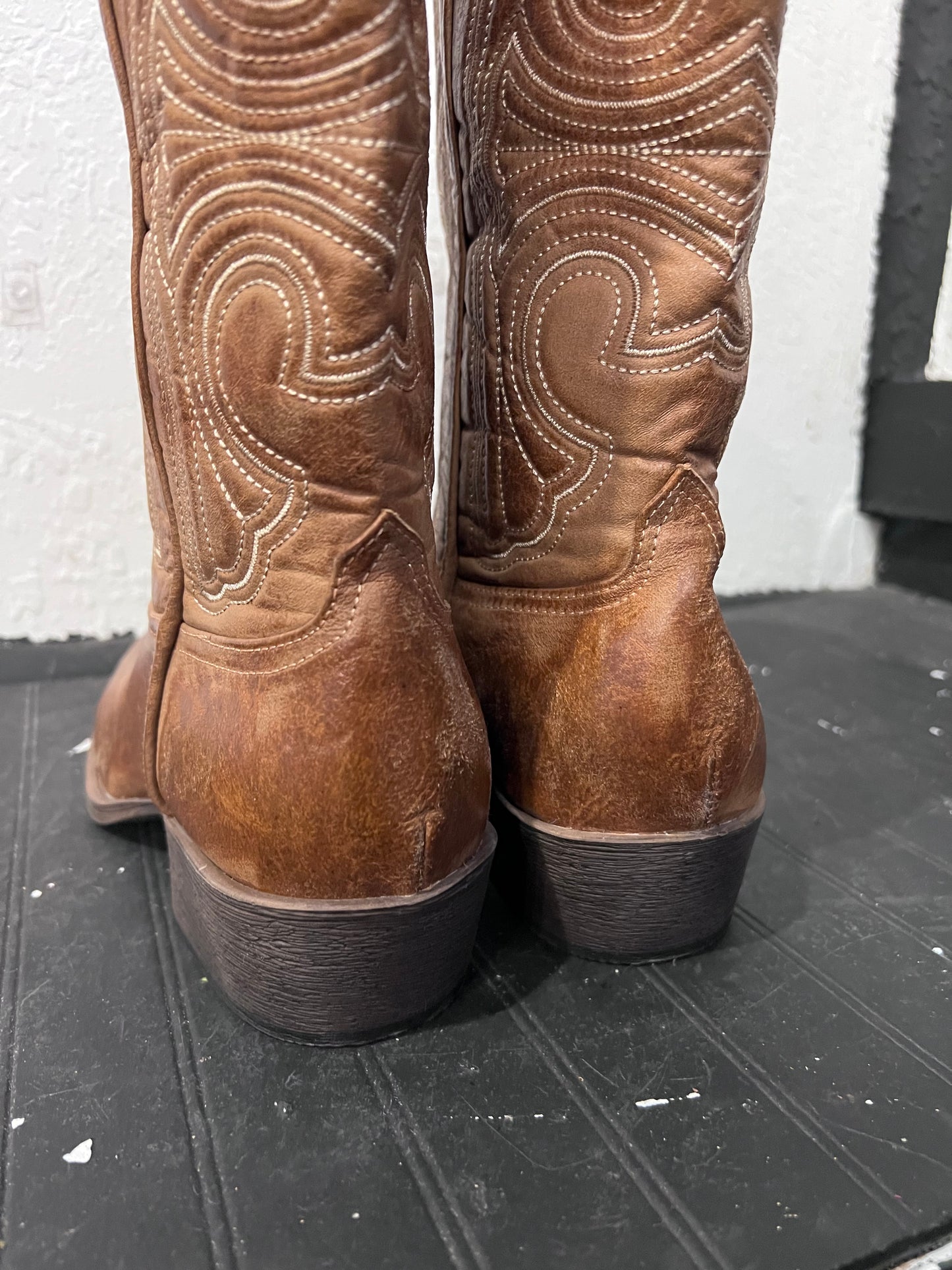 Brown Leather Cowboy Boots