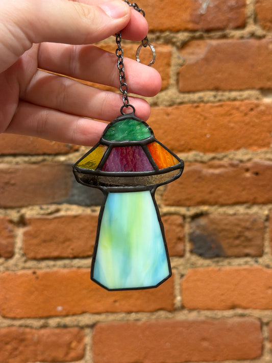 UFO Small stained glass