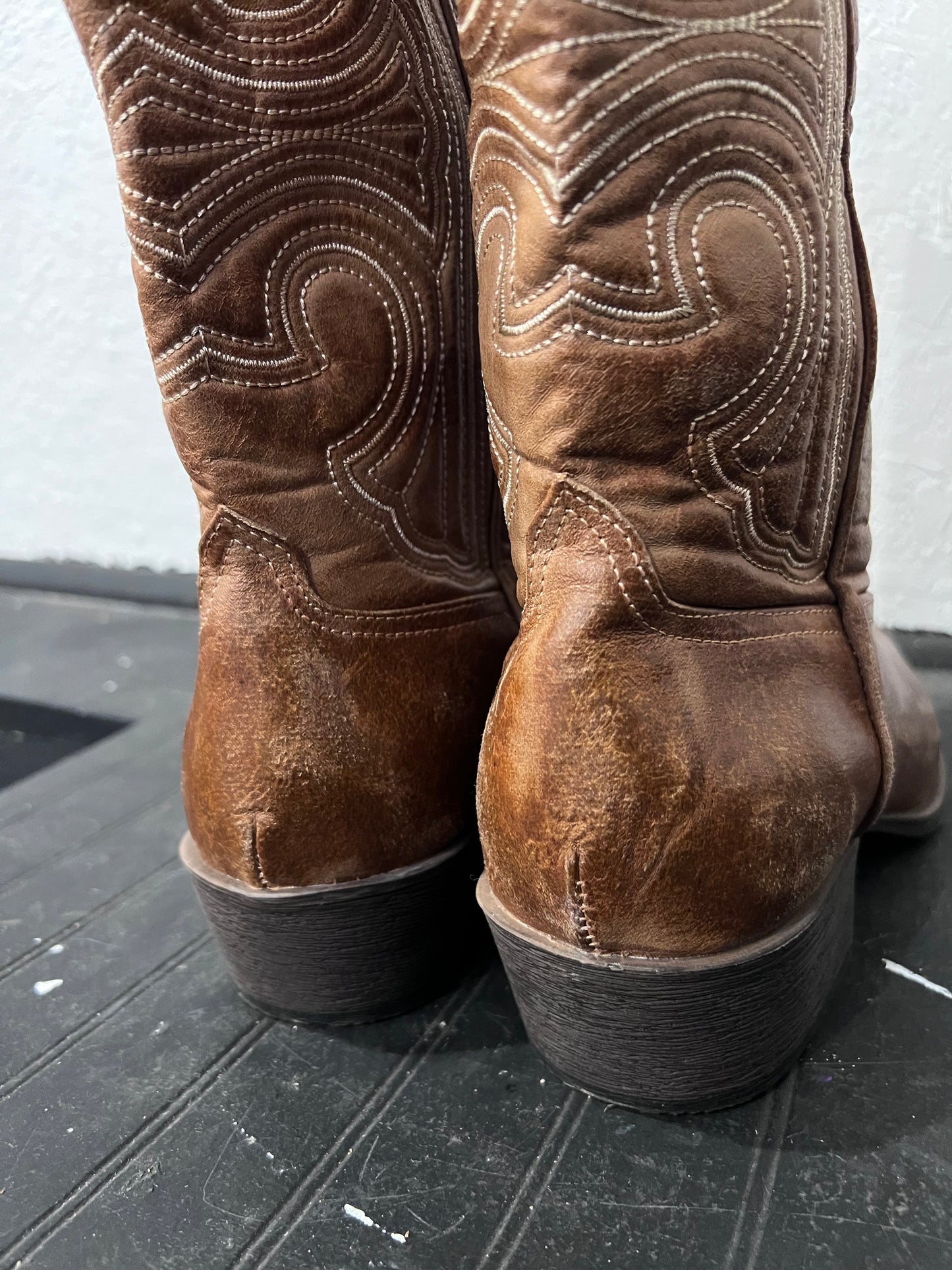 Brown Leather Cowboy Boots
