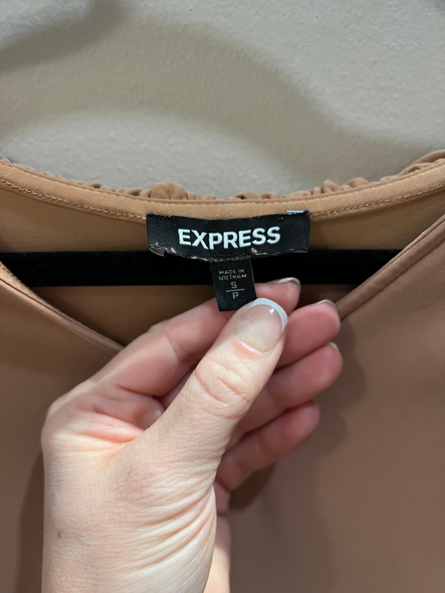 Express Bronze Frilly Blouse