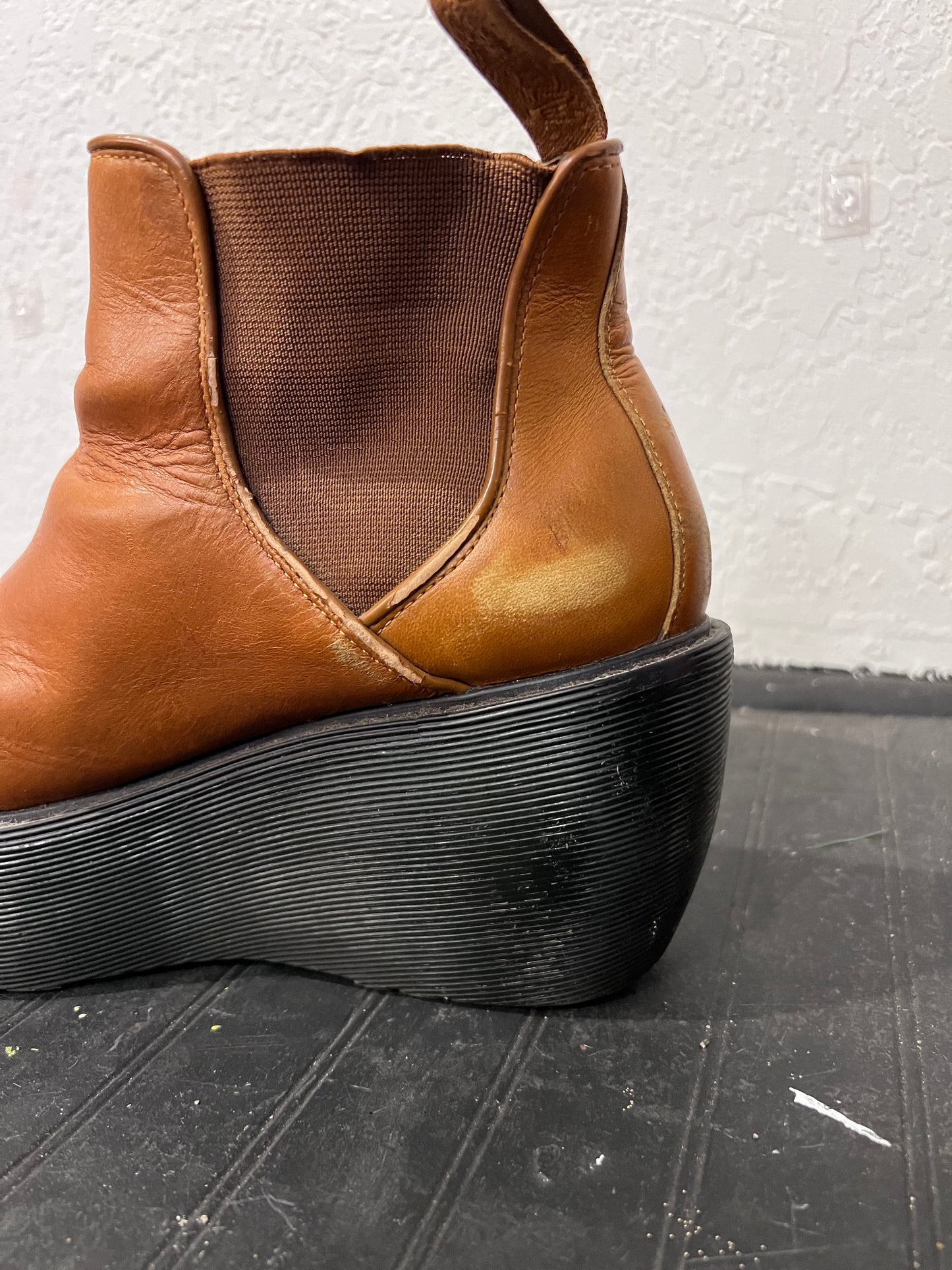 VTG Doc Marten Platform Wedge Slip On Booties