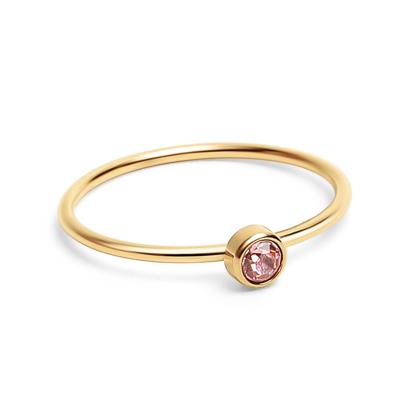 18K Birthstone Stacking Ring