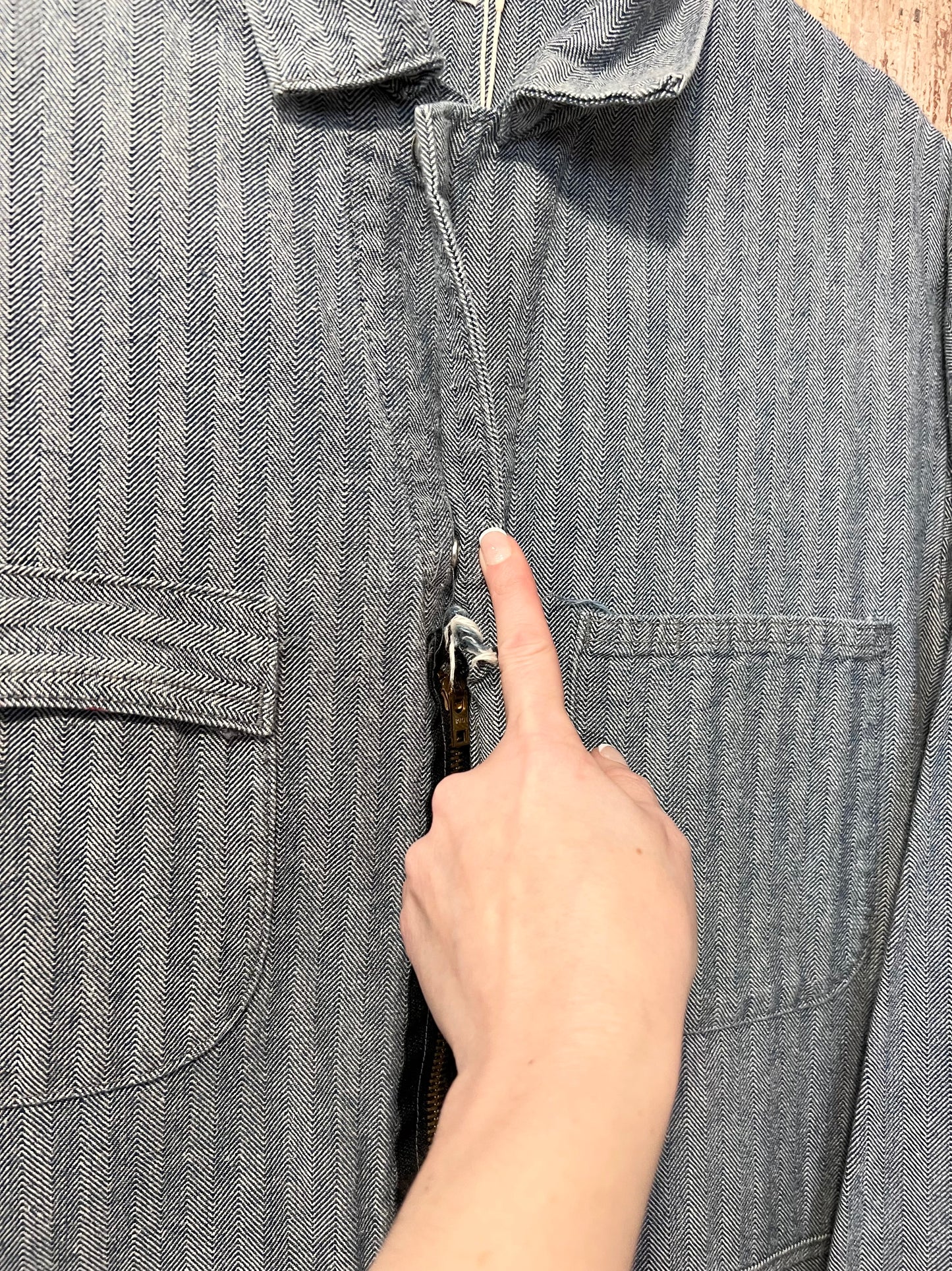 70's ROEBUCKS Striped Denim Coveralls