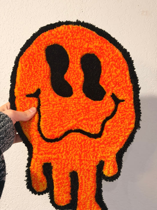 Orange Smile Wall Rug Art