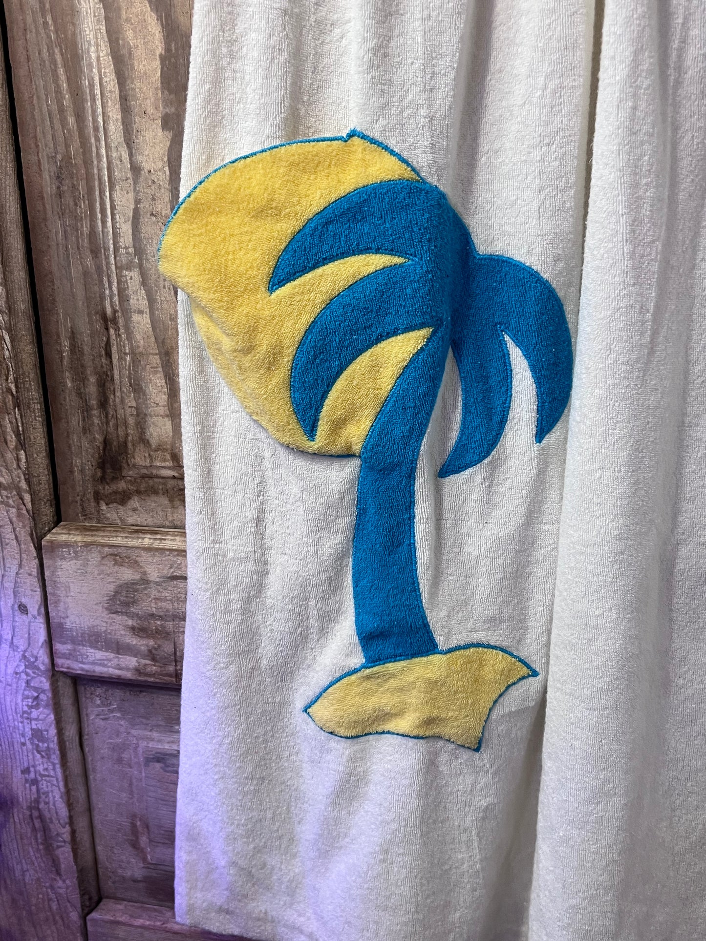 VTG KOMAR Palm Tree Terry Cloth Cover Up Dress