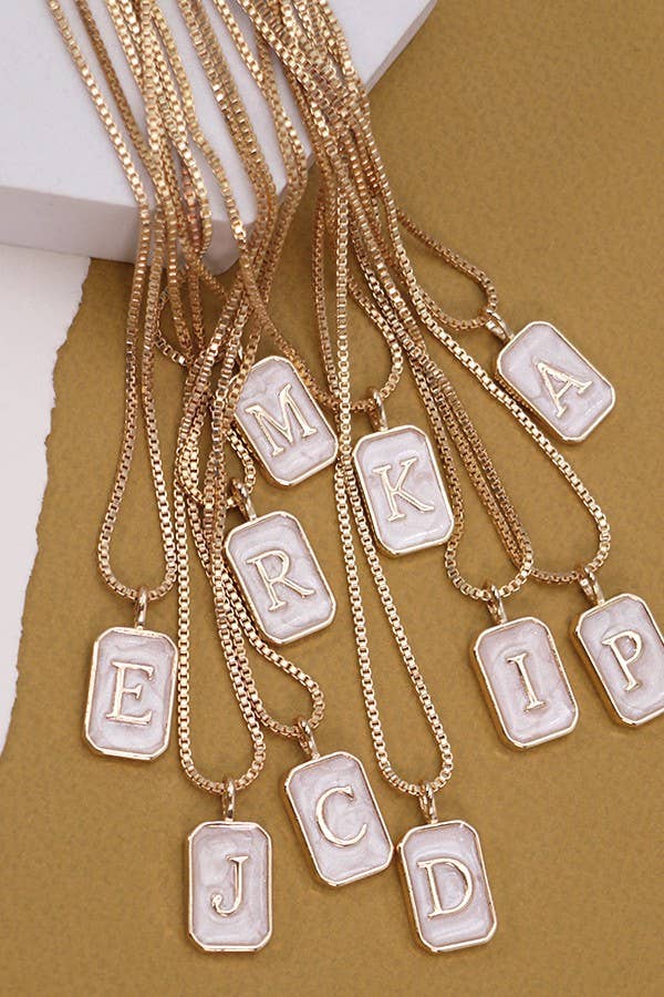 MONOGRAM INITIAL CHARM NECKLACE