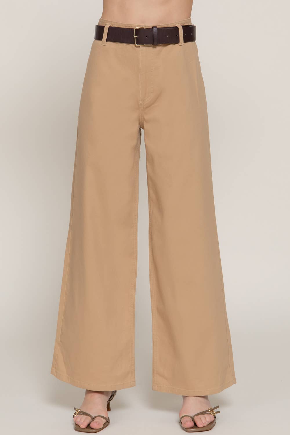 Belted Relaxed Leg Pants
