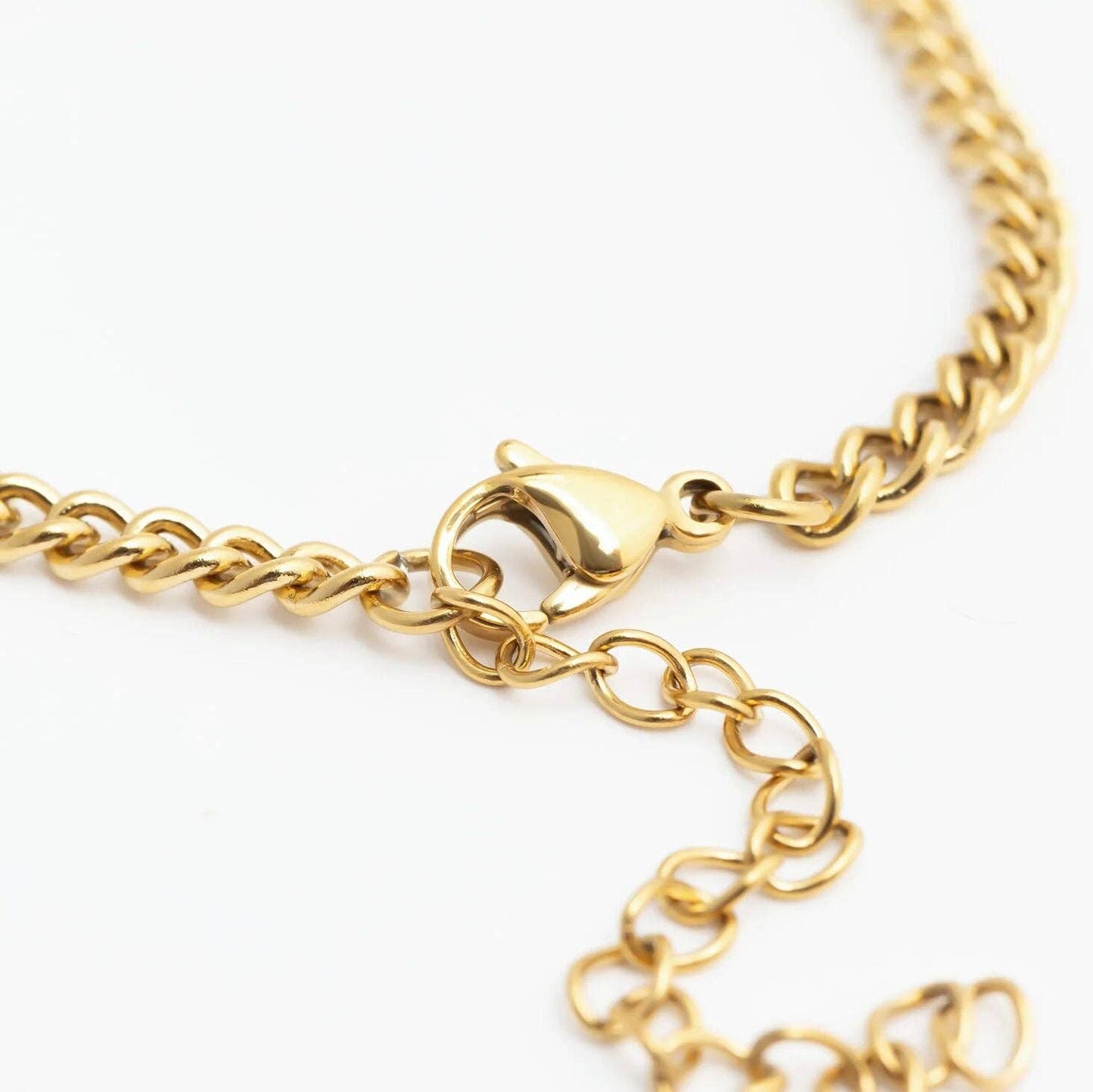 Oval Stone Curb Chain Bracelet