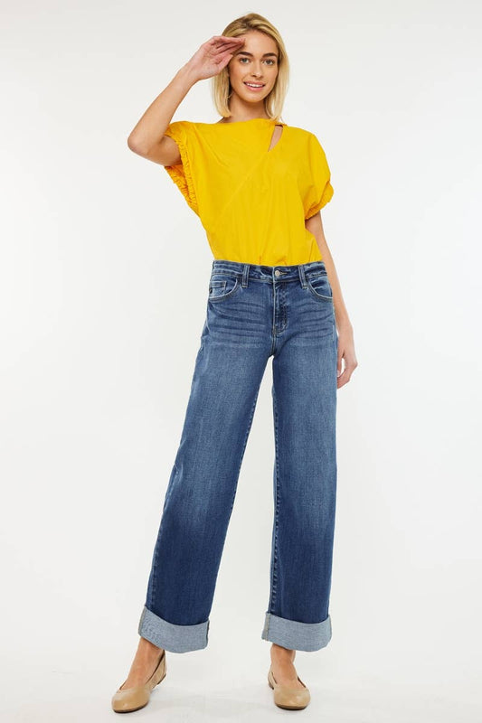 HIGH RISE WIDE LEG JEANS