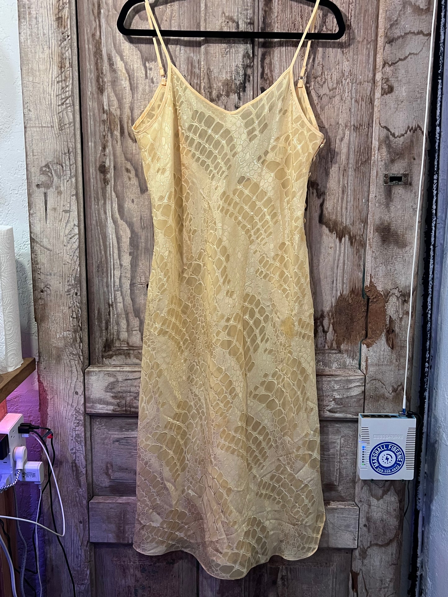 Vintage yellow slip dress