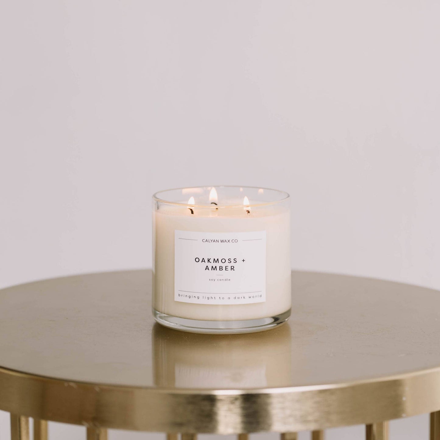 Oakmoss + Amber 3 Wick Candle