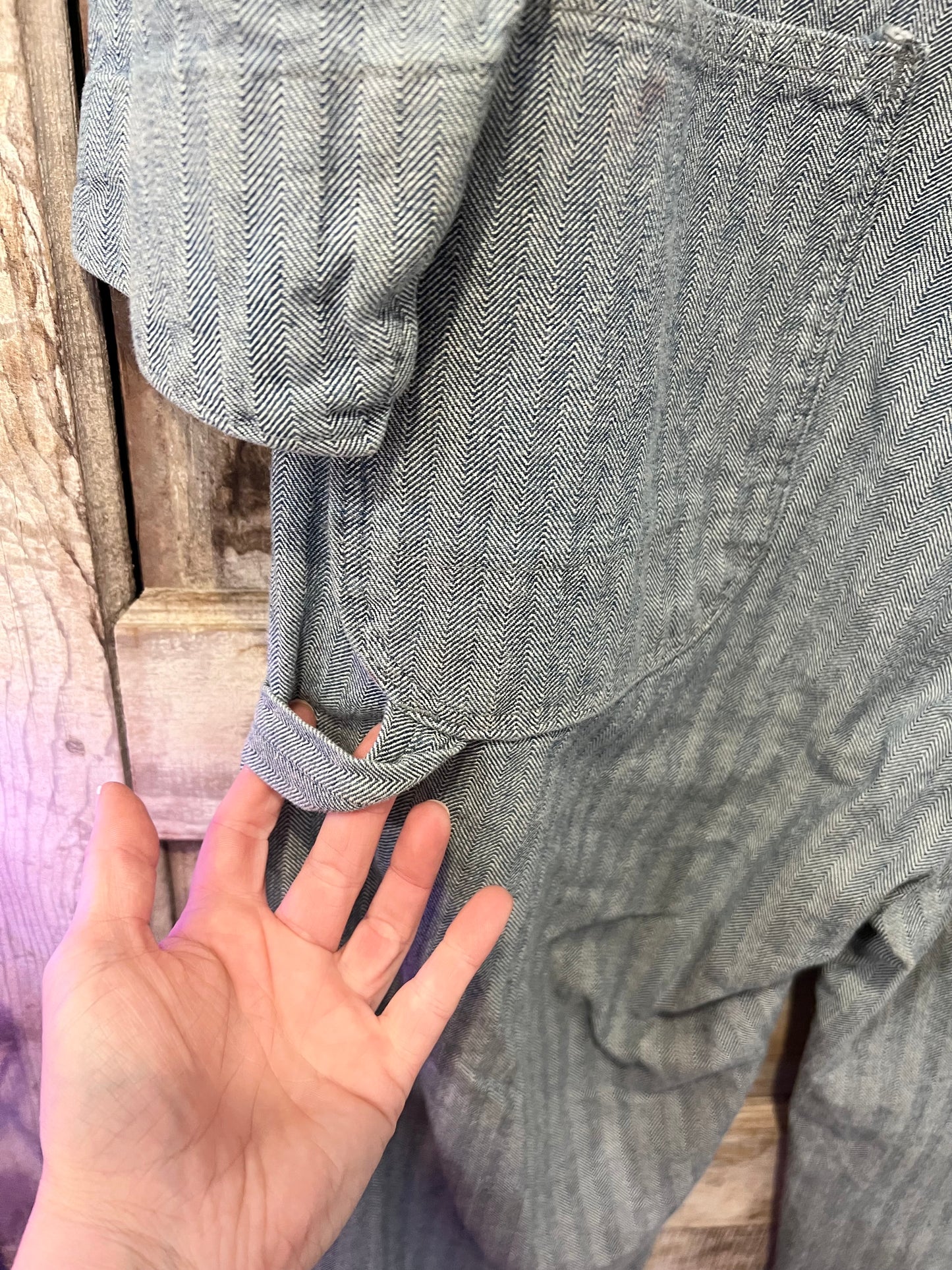 70's ROEBUCKS Striped Denim Coveralls