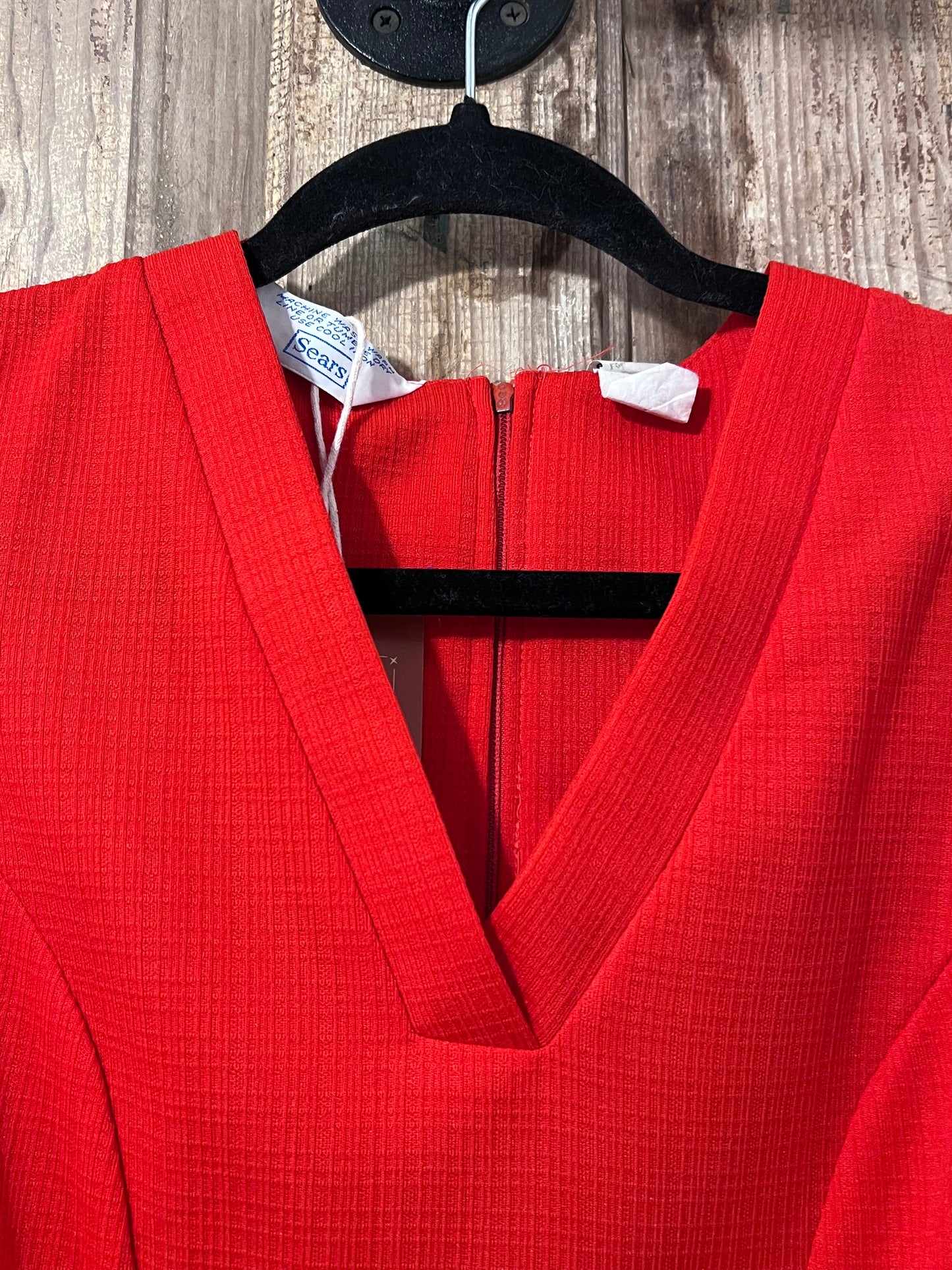 VTG Sears Red Tie Dress