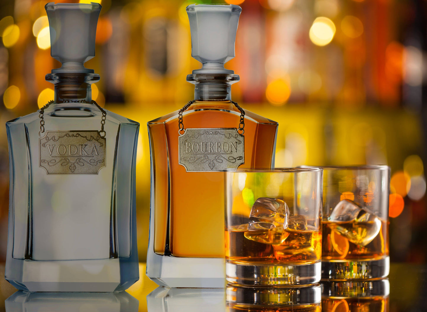 Whiskey Decanter W/ Label Tags
