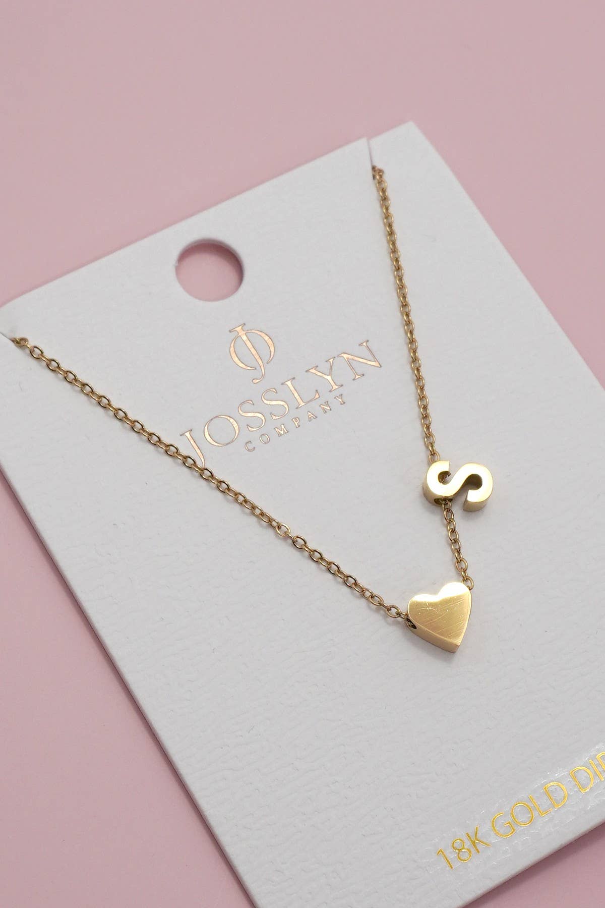 18K STAINLESS STEEL INITIAL NECKLACE