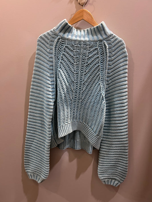 Free People Baby Blue Knit Sweater