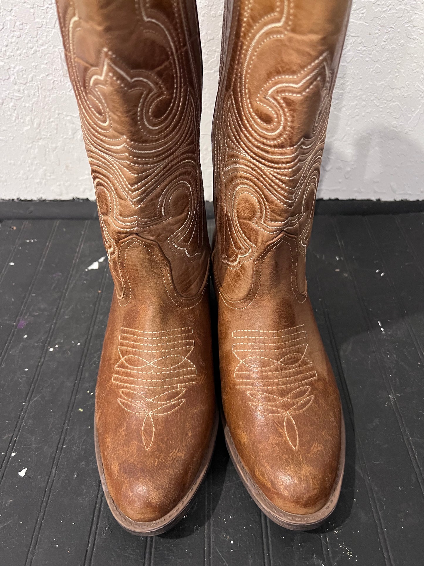 Brown Leather Cowboy Boots