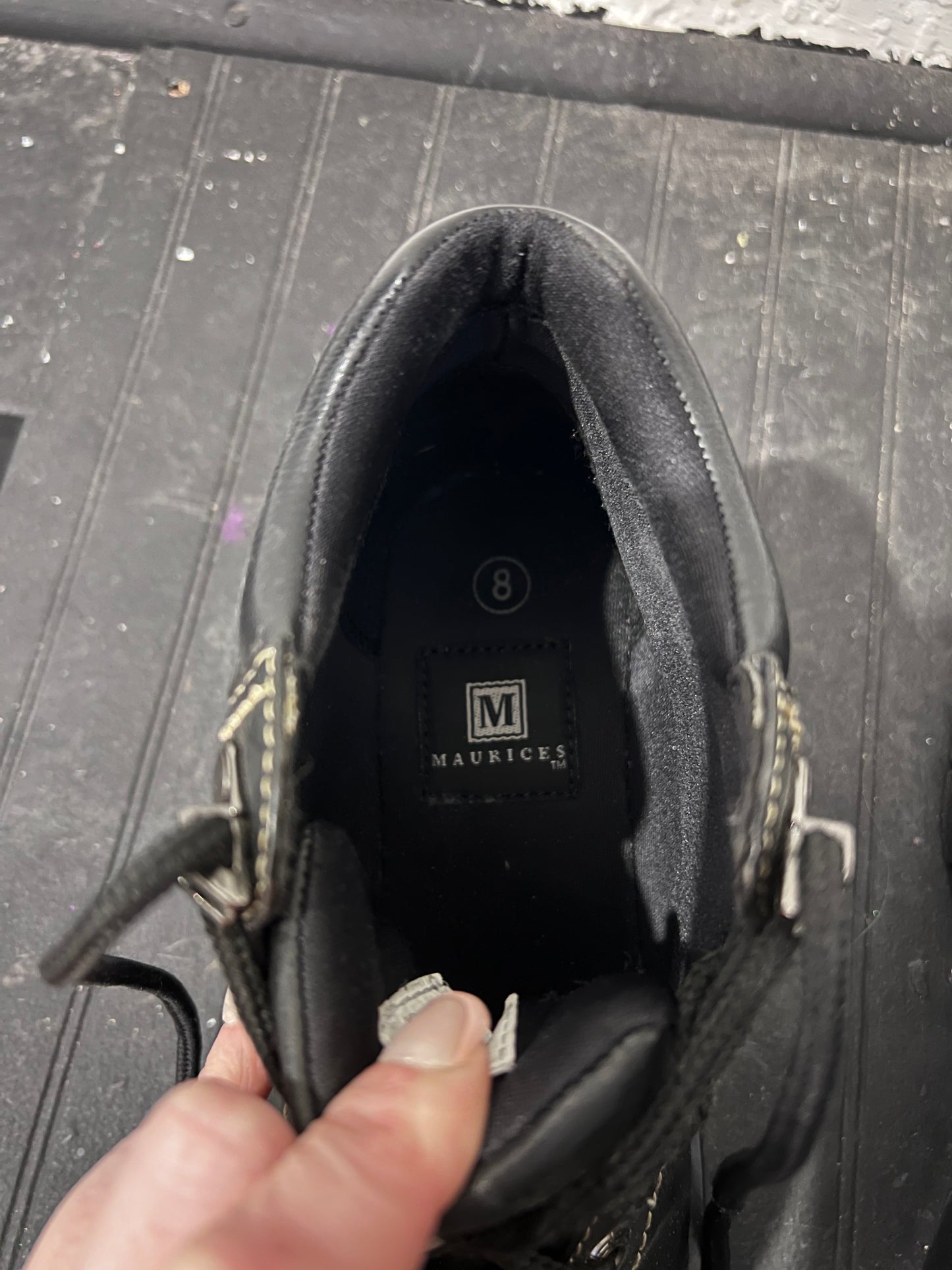Maurice’s Black Lace Up Boots