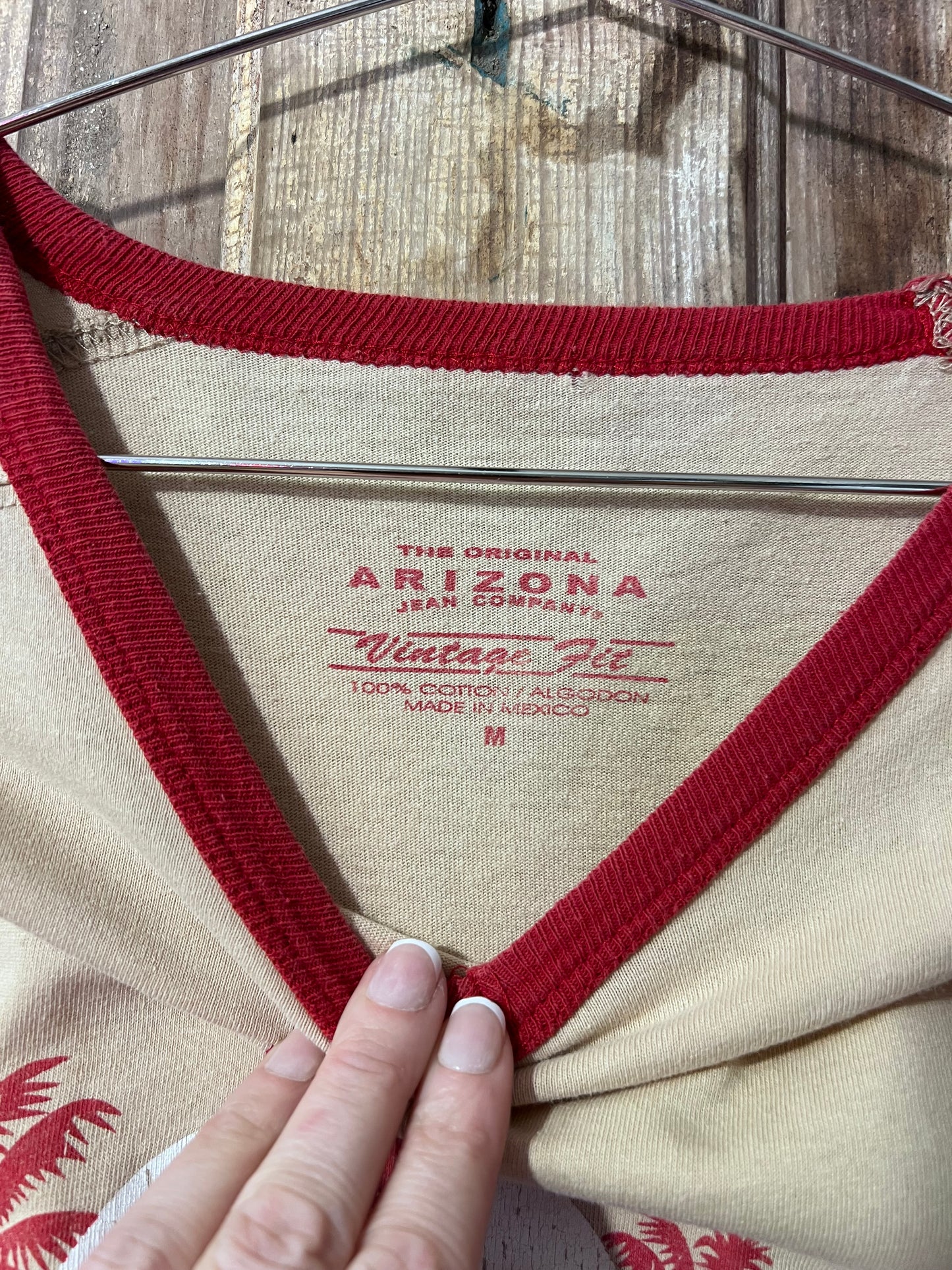 Arizona Tan & Red Ringer Tshirt