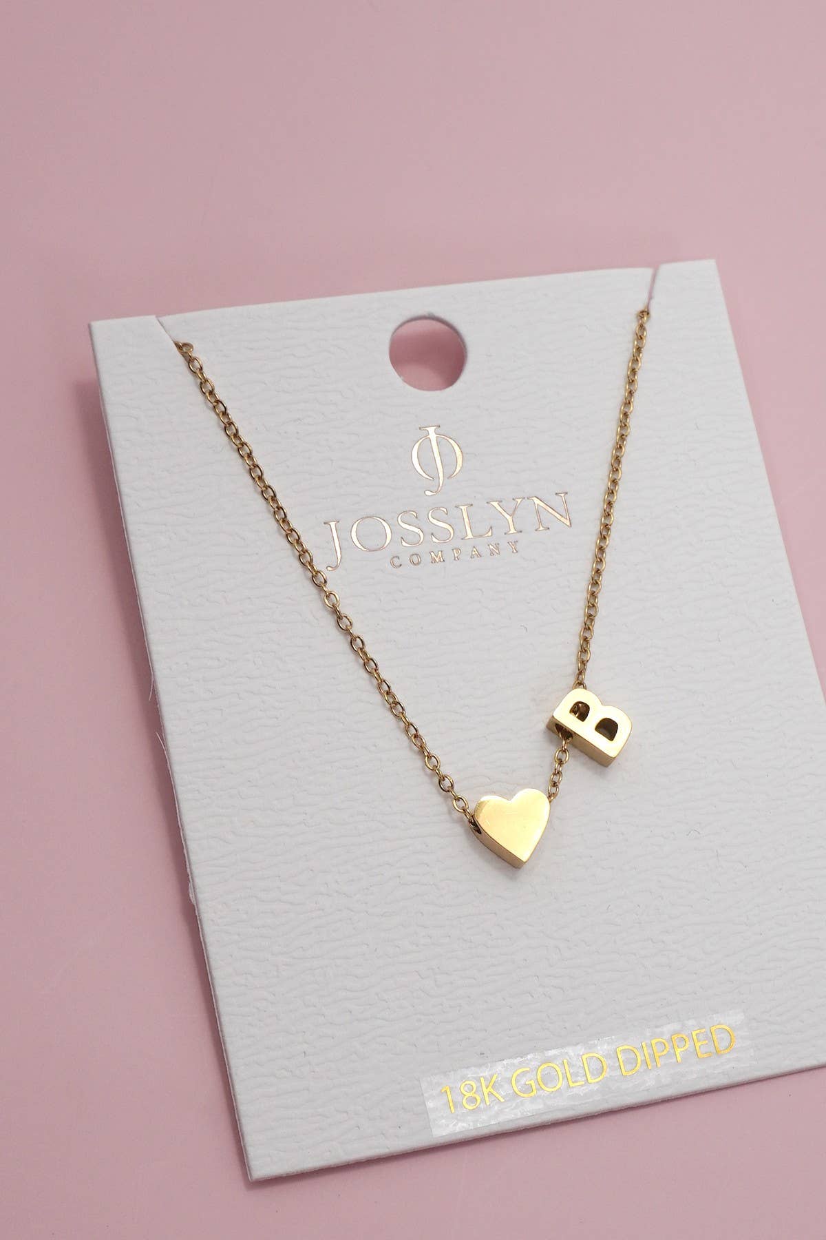 18K STAINLESS STEEL INITIAL NECKLACE