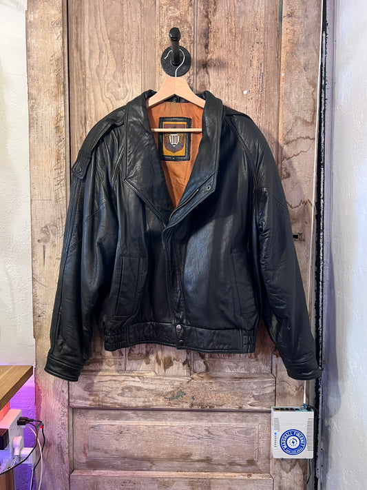 VTG IOU Black Leather Jacket