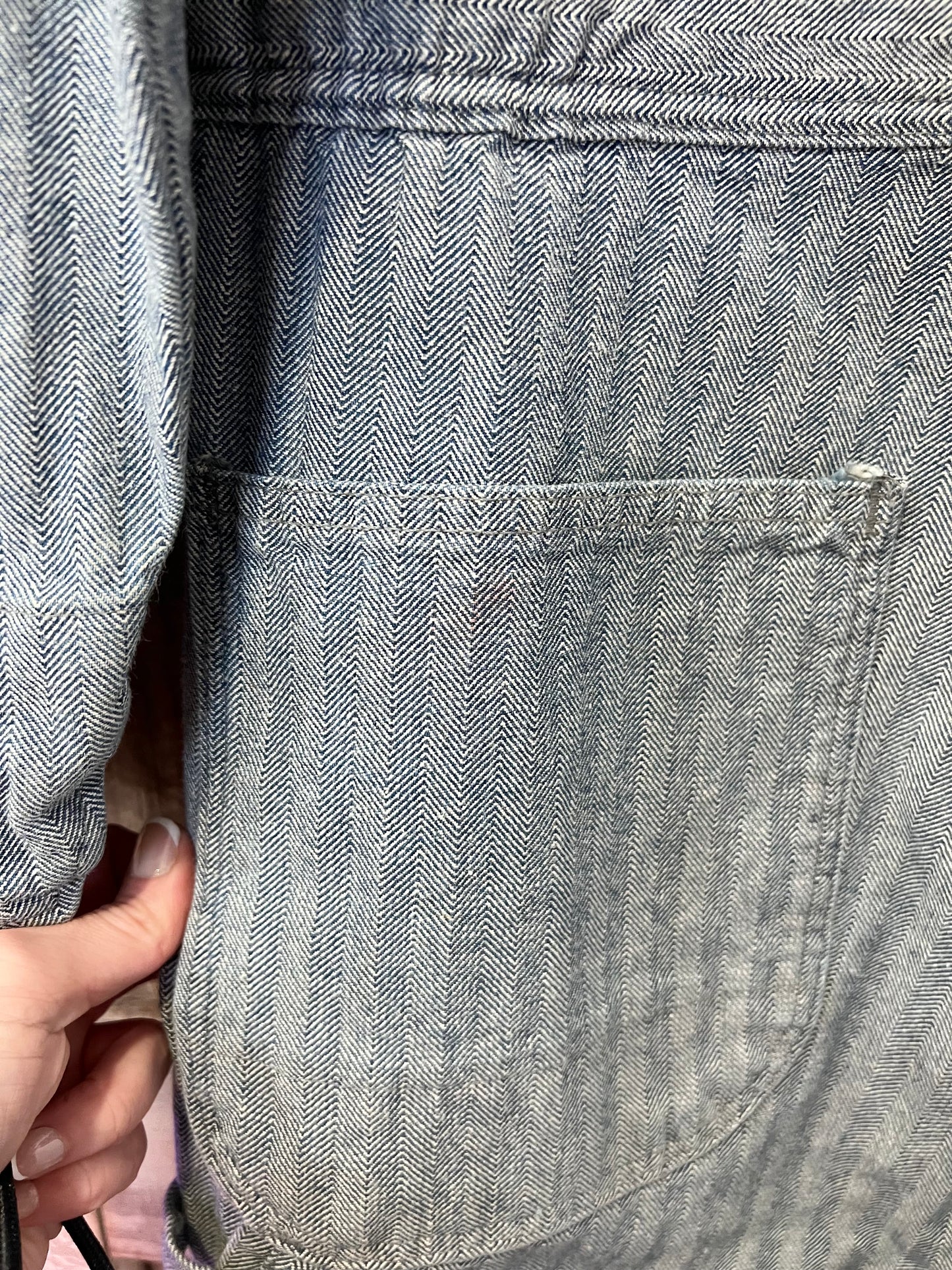 70's ROEBUCKS Striped Denim Coveralls