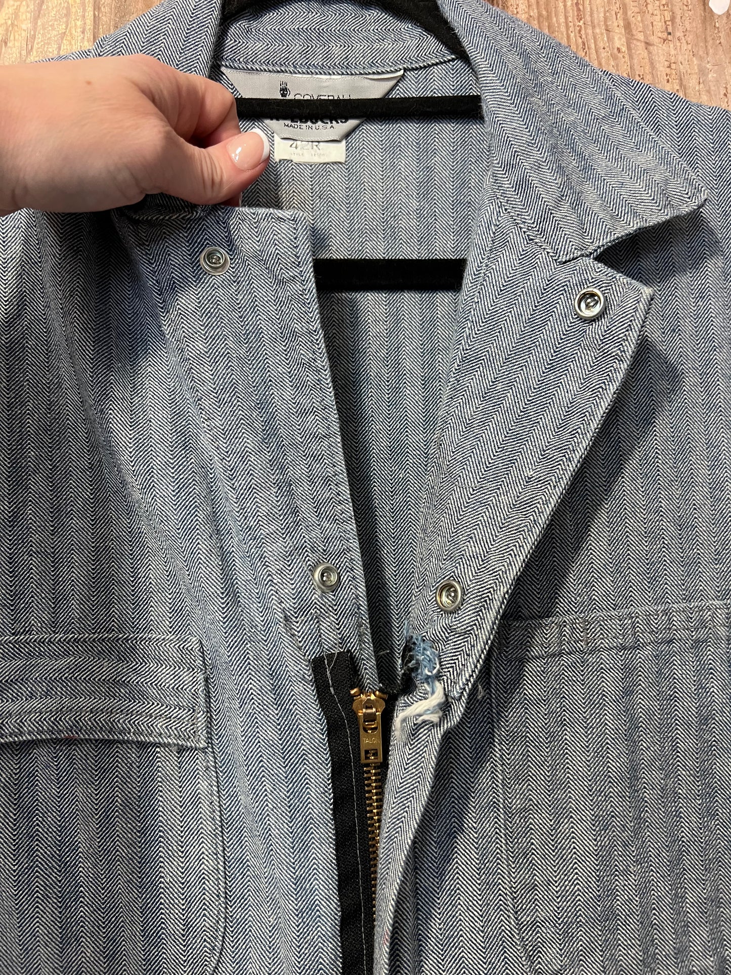 70's ROEBUCKS Striped Denim Coveralls