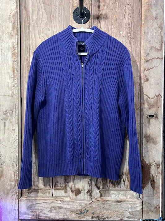VTG Purple Lands End Knit Zip Up