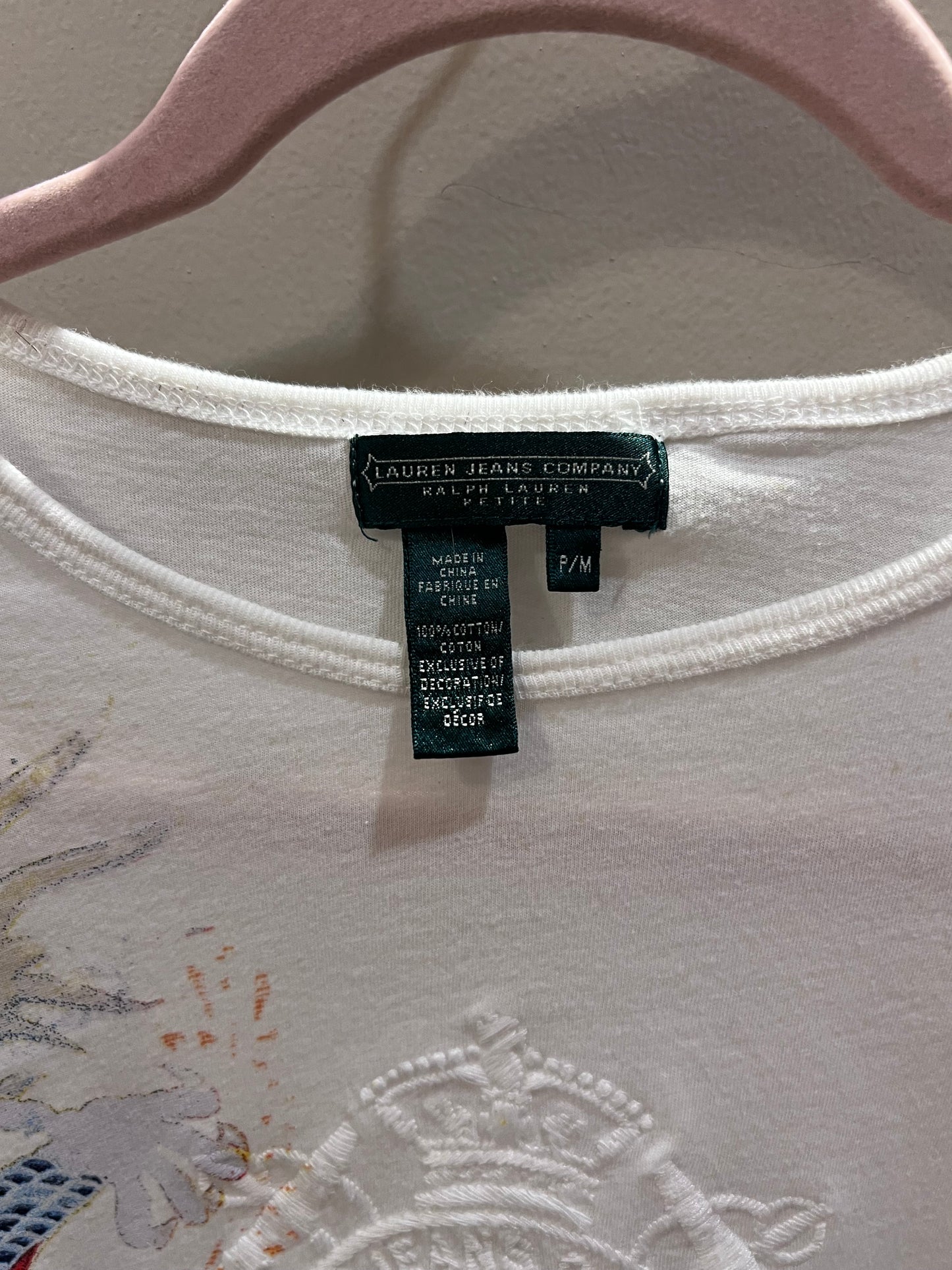 Lauren Jean Company Dragon White T-Shirt