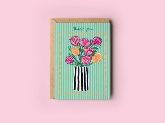 Thank You Tulips Greeting Card
