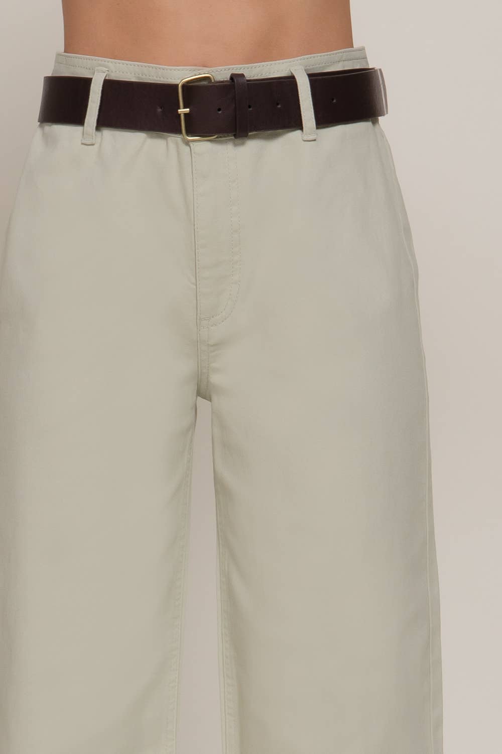 Belted Relaxed Leg Pants