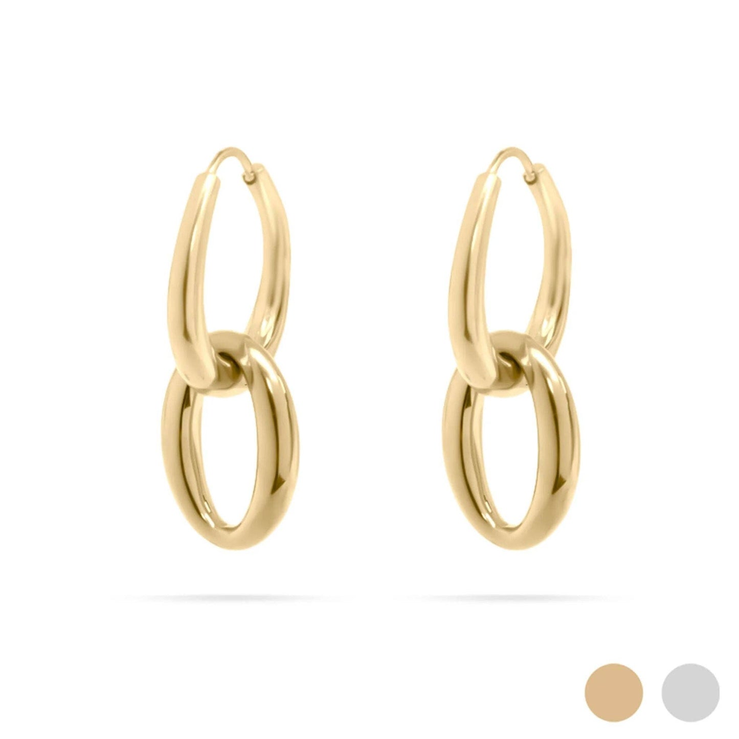 Double Hoop Dangle Earrings