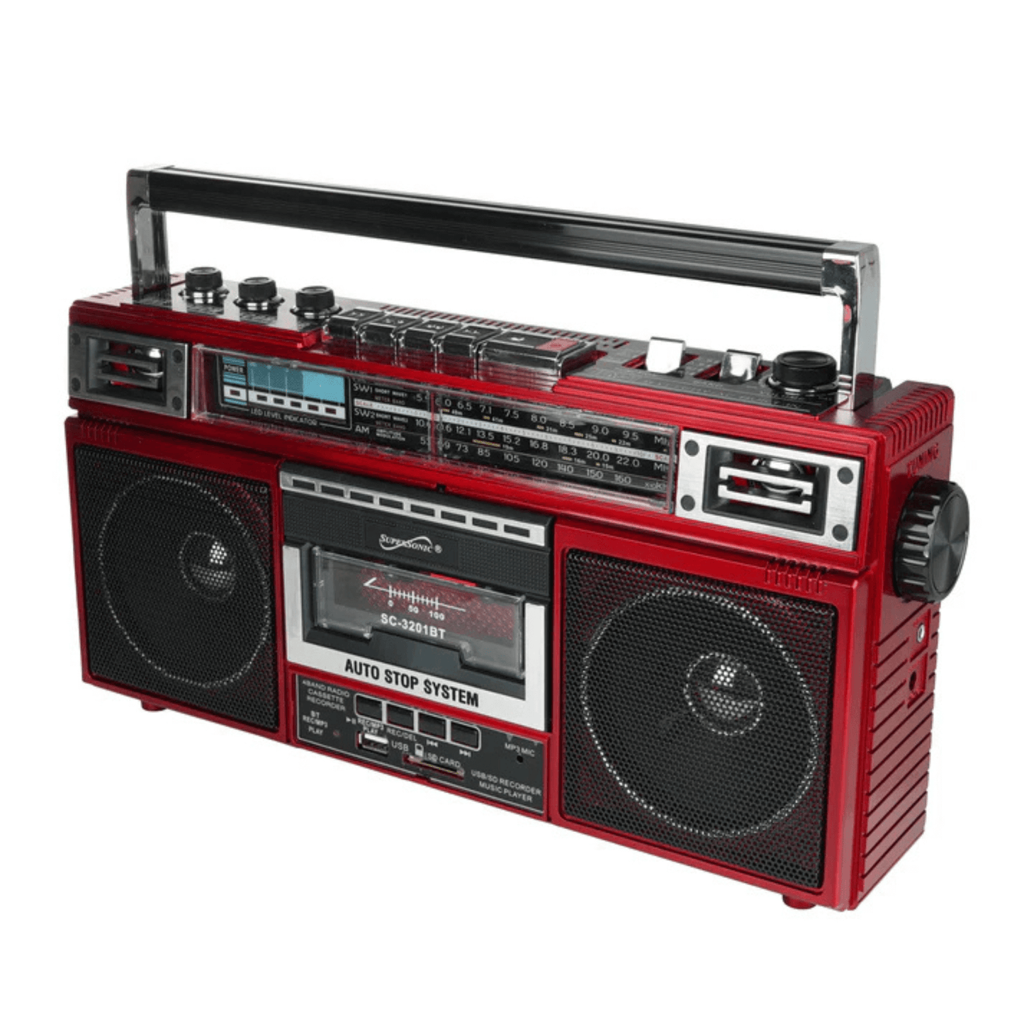 Retro Supersonic BoomBox Bluetooth Radio & MP3