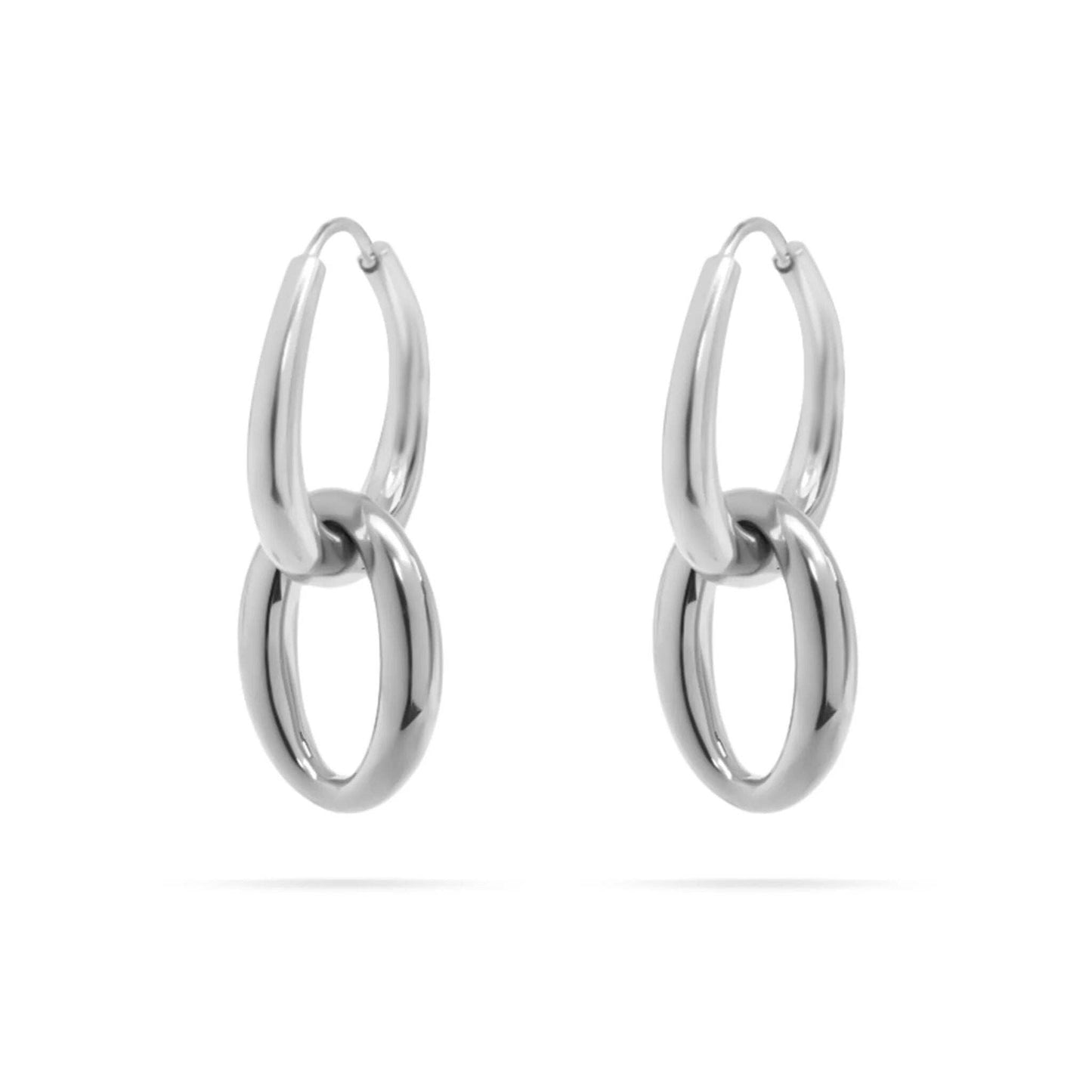 Double Hoop Dangle Earrings
