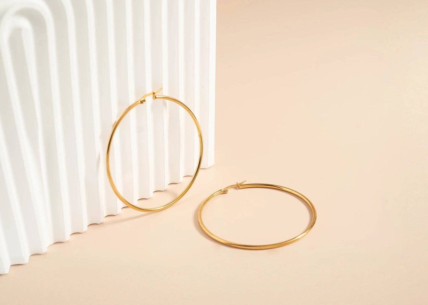 Round Tube Hoop Earrings